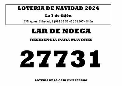 Tenemos lotería de Navidad